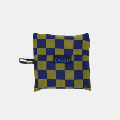 Pear Navy Check Standard Baggu