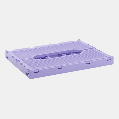 Large Lilac Folding Storage Crate