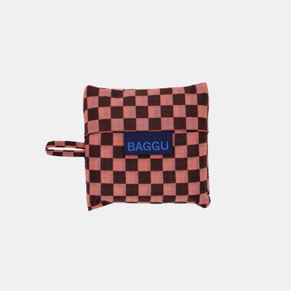 Pink Brown Check Baby Baggu