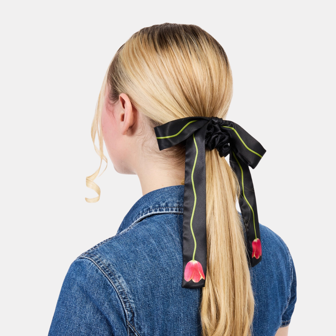 Tulip Silk Tie Scrunchie Set