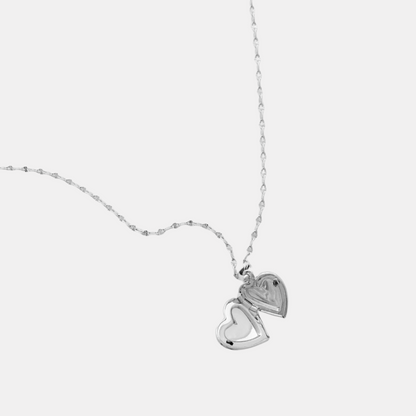 Silver Heart Locket Necklace