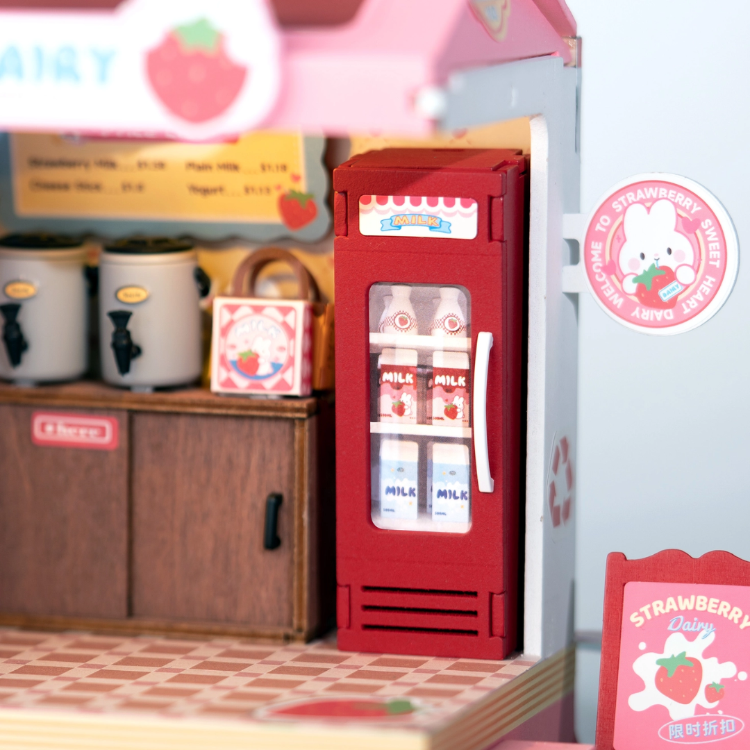 Strawberry Milk Box DIY Miniature Kit