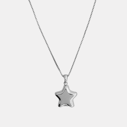 Silver Star Locket Necklace