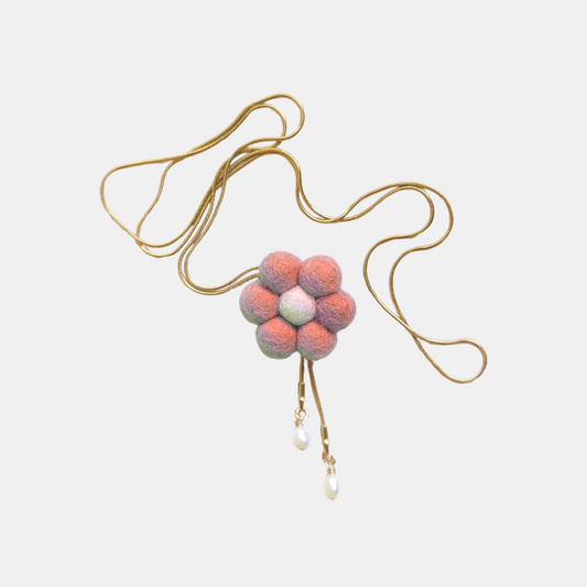 Papaya Flower Bolo Tie