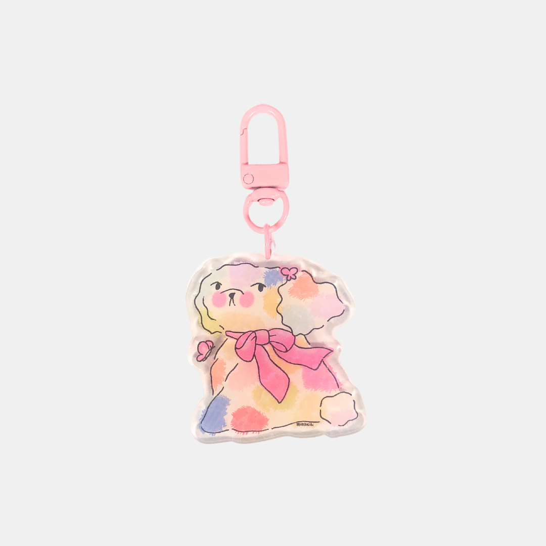 Dream Watercolour Poodle Keychain