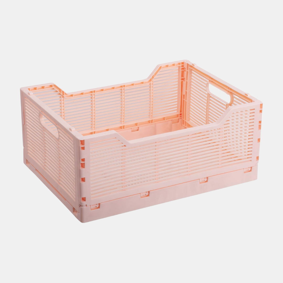 Large Ballet Pink Folding Storage Crate