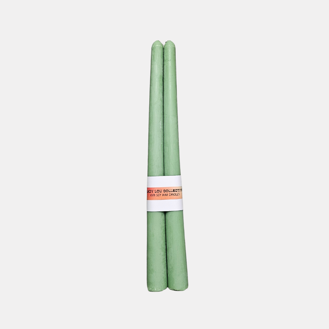 Artichoke Green Taper Candles