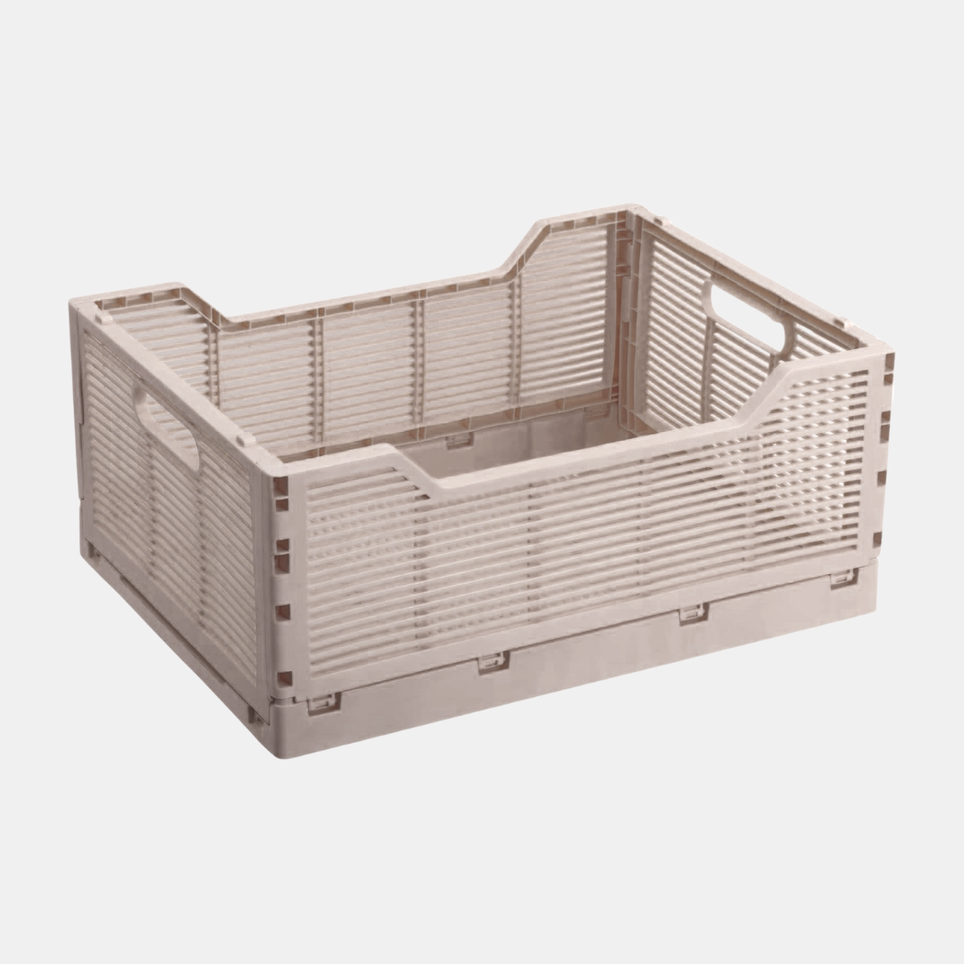 Large Putty Folding Storage Crate