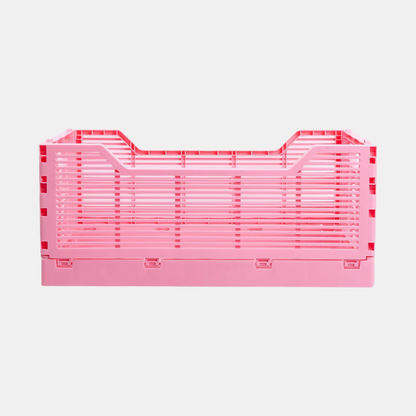 Large Bubblegum Pink Folding Storage Crate