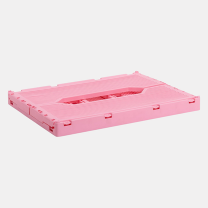 Large Bubblegum Pink Folding Storage Crate