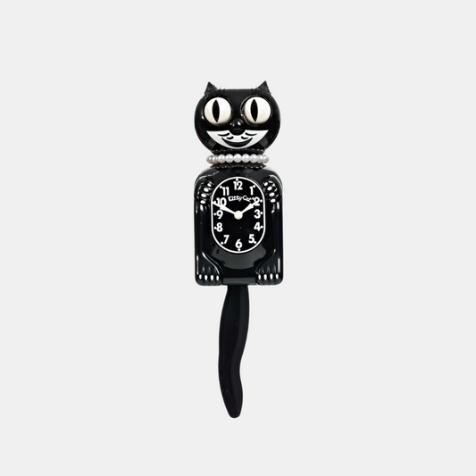 Classic Black Small Miss Kitty-Cat Klock