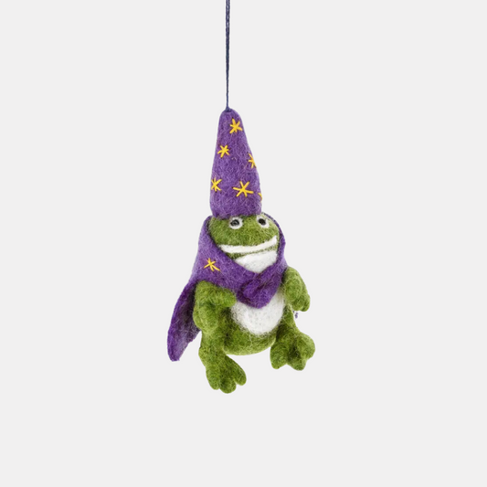 Wizard Frog Felt Ornament