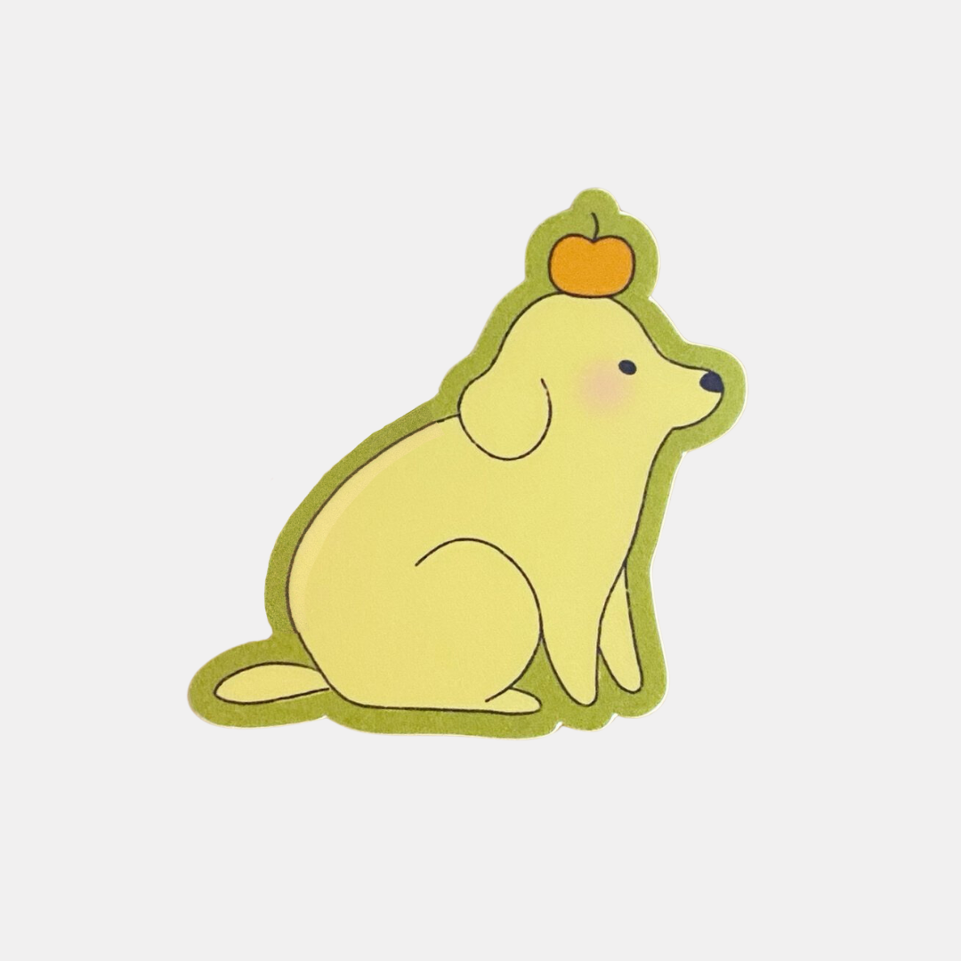 Apple Dog Sticker