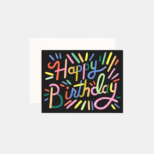 Fireworks Birthday Card