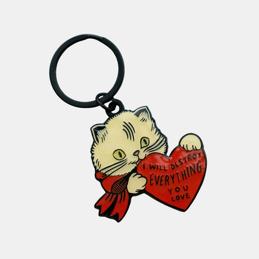 Destroy Cat Keychain