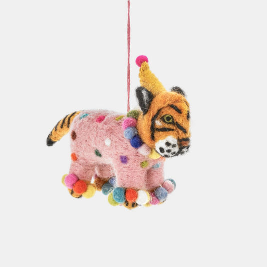 Party Tiger Felt Ornament