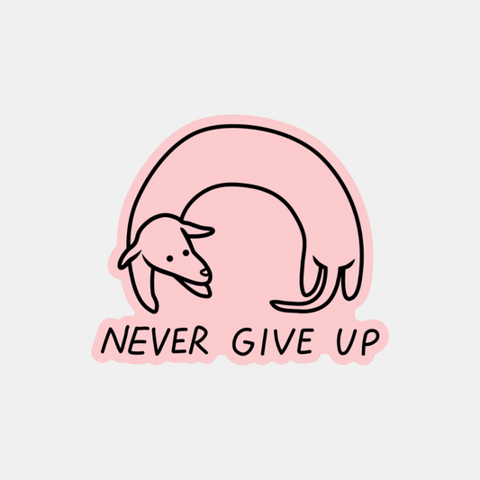 Never Give Up Sticker