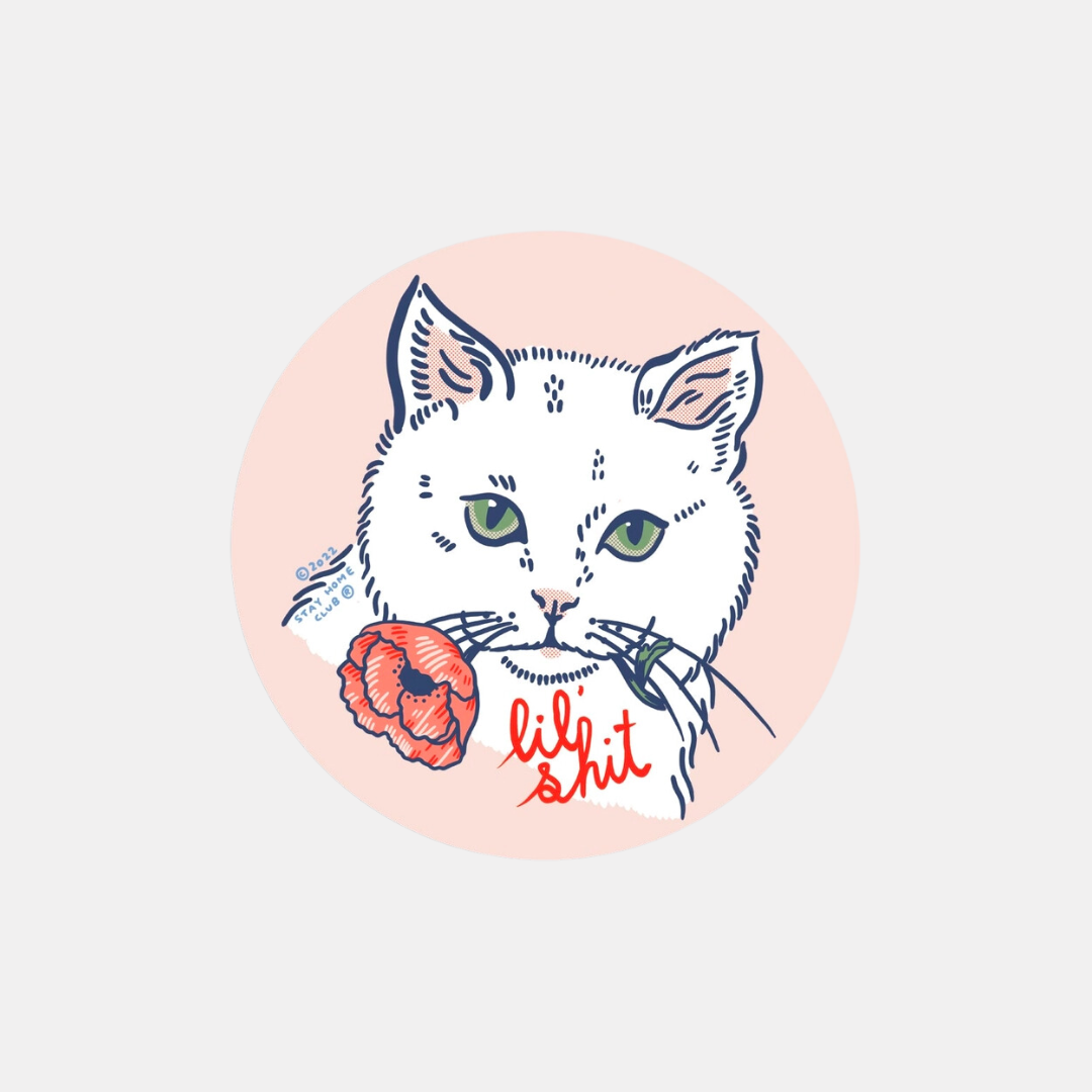 Lil' Shit Cat Sticker