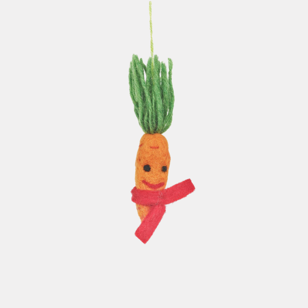 Winter Carrot Felt Ornament