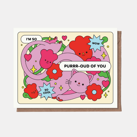 I'm So Purrr-oud Of You Card