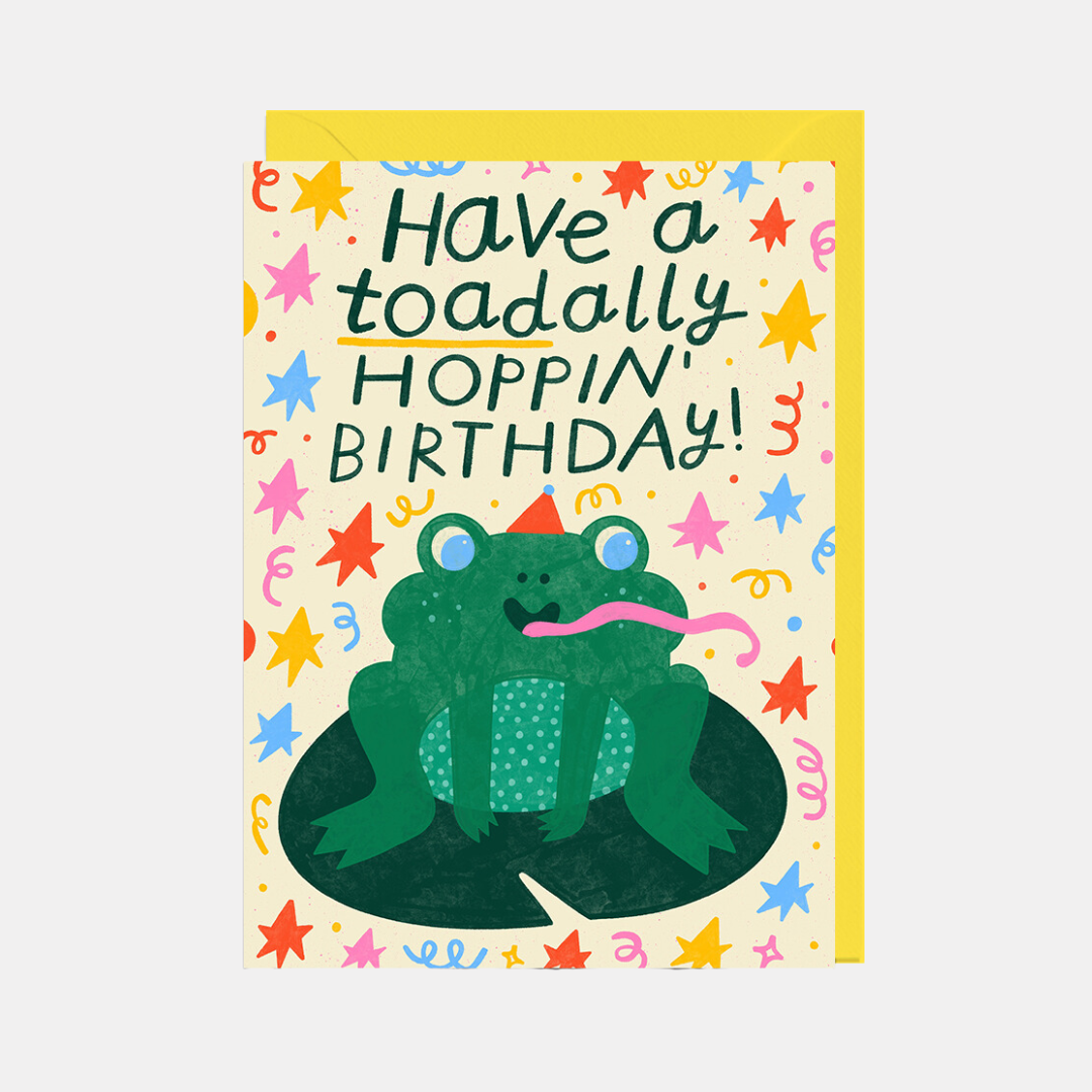 Toadally Hoppin Birthday Card