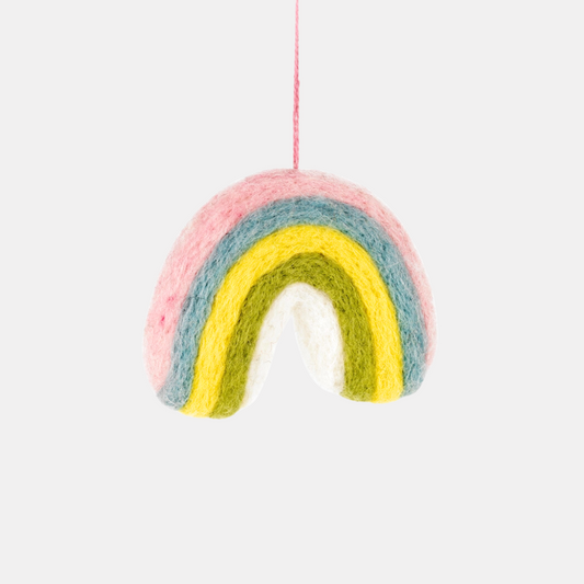 Pastel Rainbow Felt Ornament