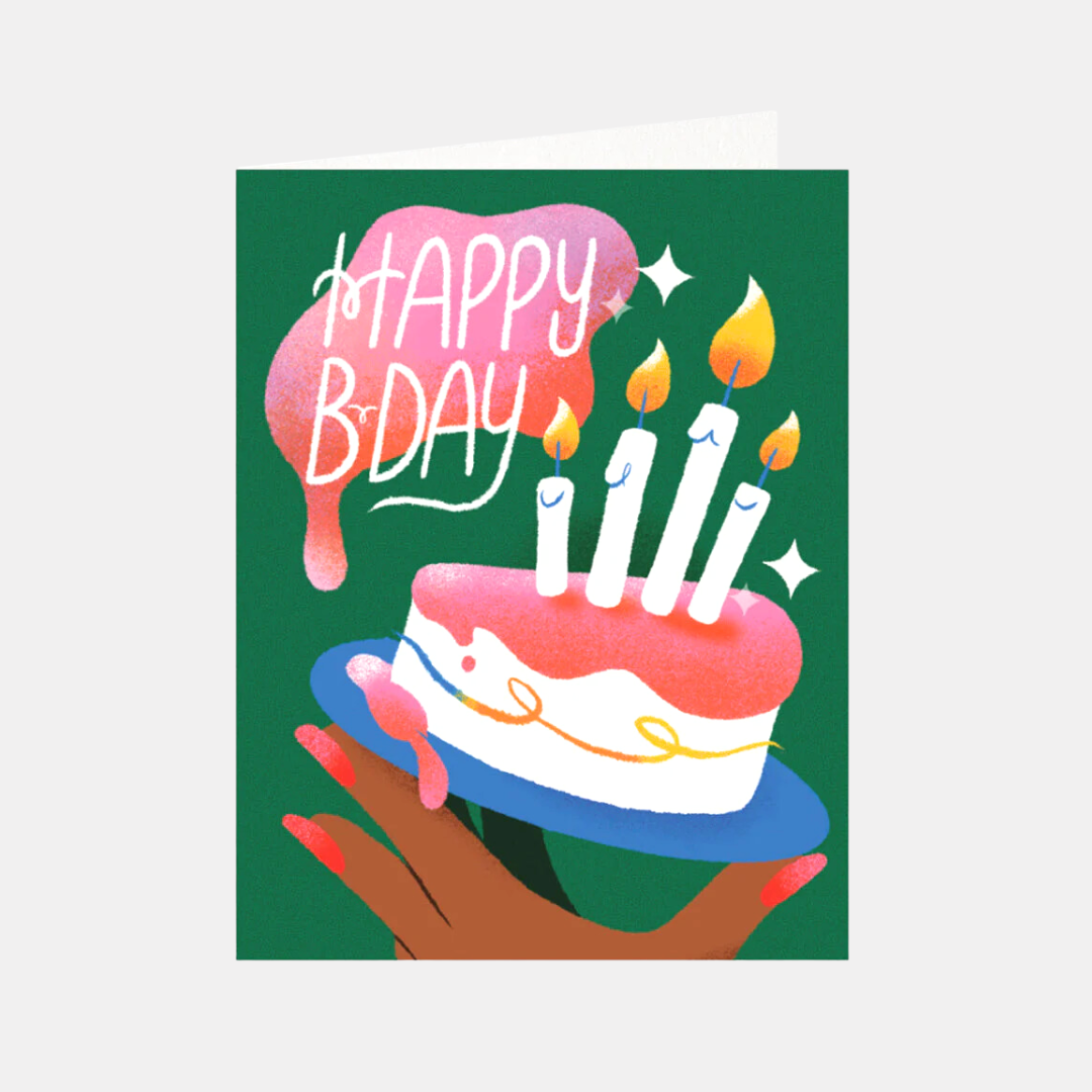 Happy B-Day Mini Cake Card