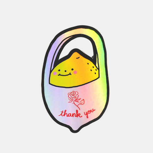 Lemon Thank You Bag Sticker