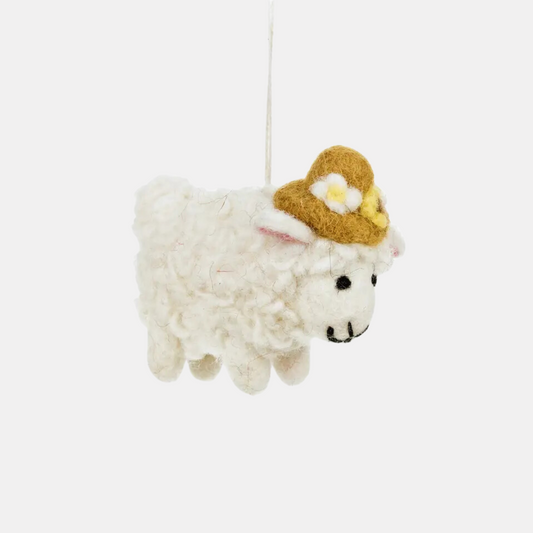 Lady Lamb Felt Ornament