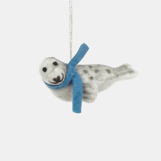 Winter Seal Felt Ornament