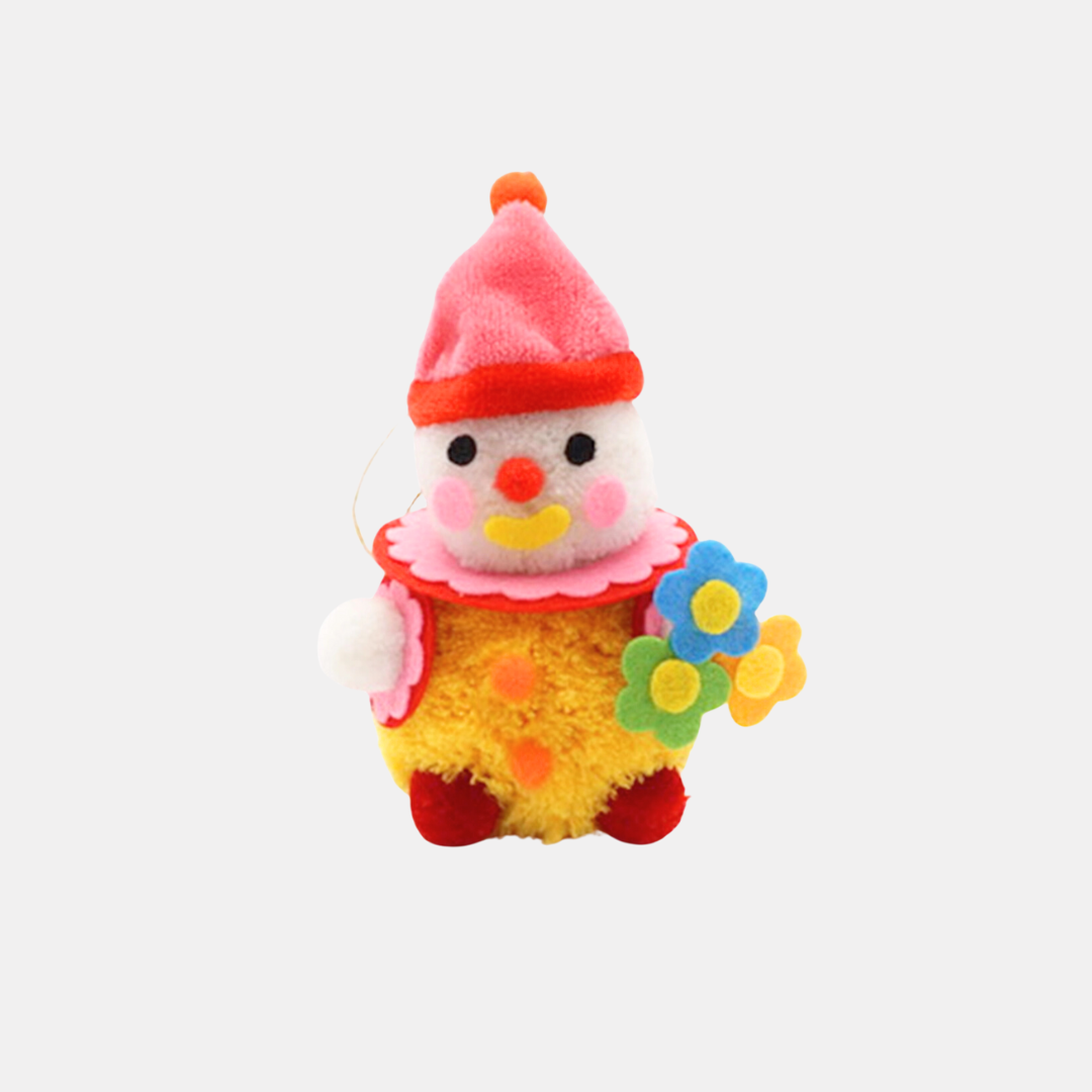 Flower Clown Pom Pom Ornament