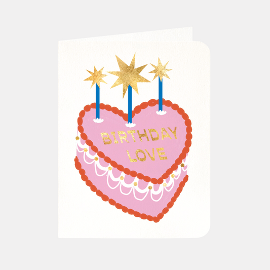 Birthday Love Vintage Cake Card