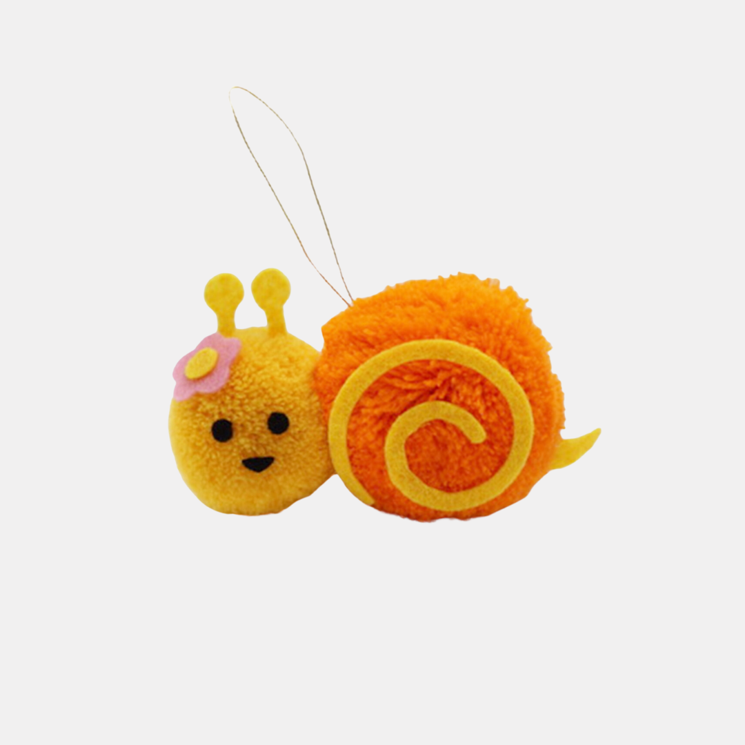 Snail Pom Pom Ornament