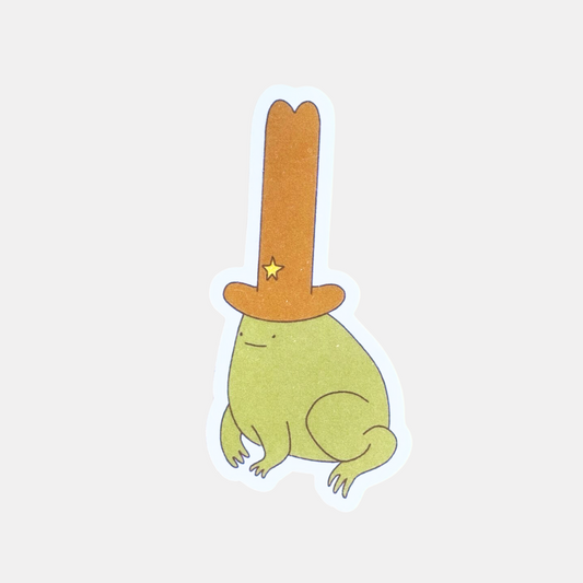 Cowboy Frog Sticker