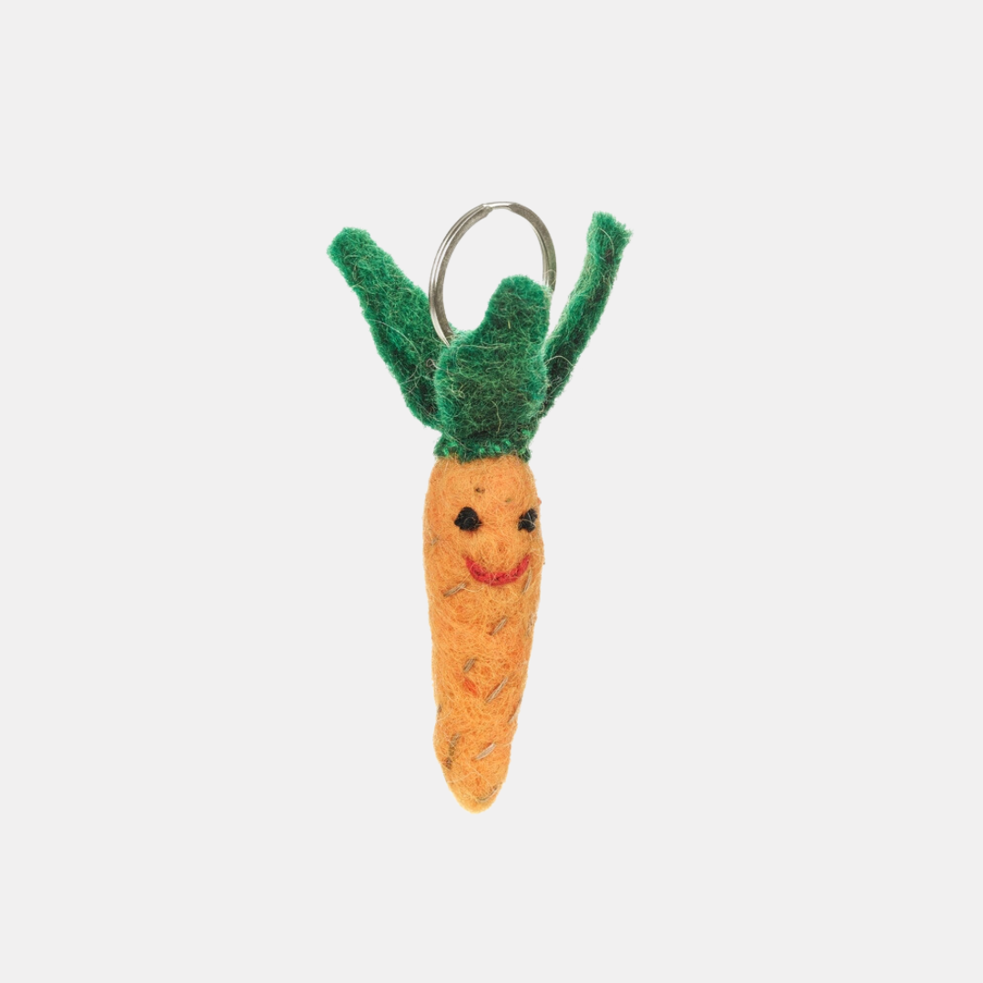 Mr. Carrot Felt Keychain