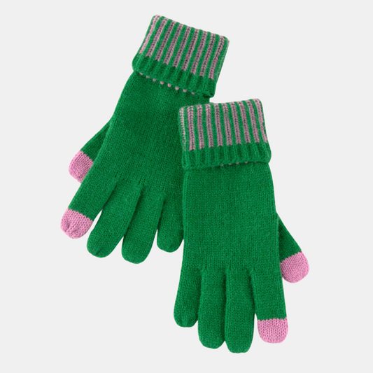 Green + Pink Gloves