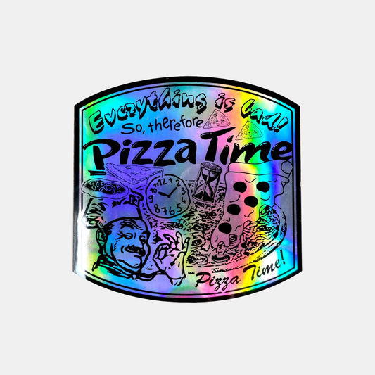 Pizza Time Holographic Sticker