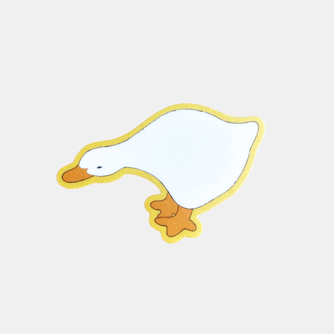 Looking Down Duck Sticker