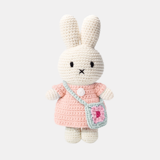 Miffy Pink Dress with Flower Bag Crochet Plushie