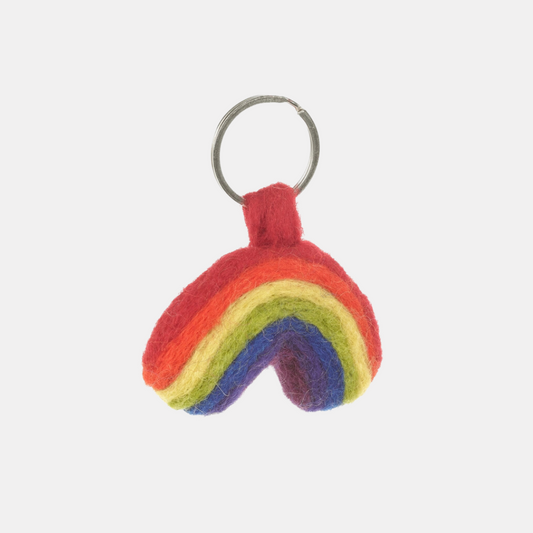 Rainbow Felt Keychain