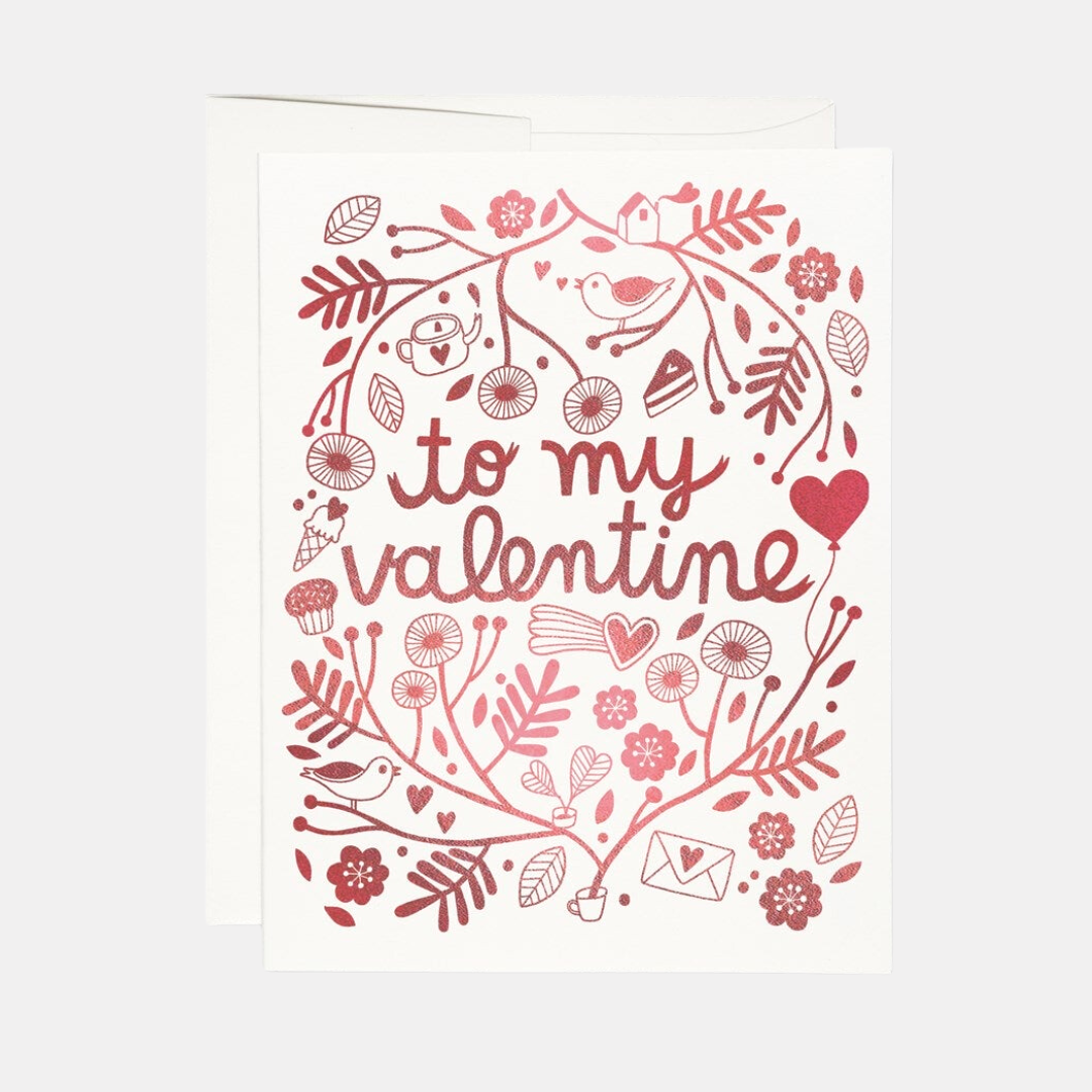 To My Valentine Doodles Card