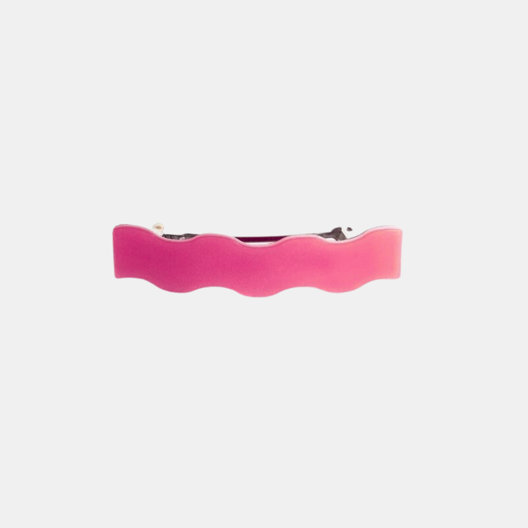 Pink Squiggle Barrette