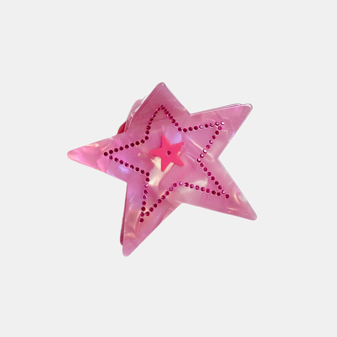 Pink Star Hair Claw