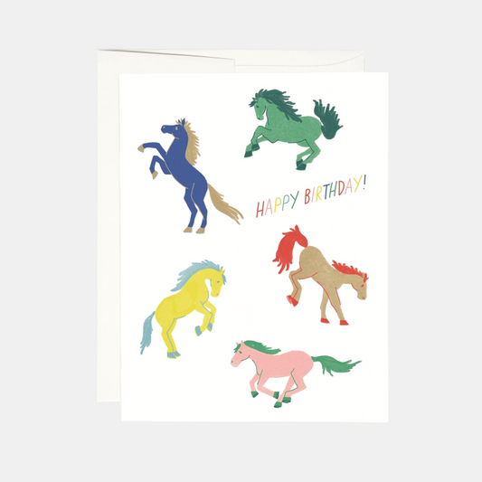 Wild Horses Birthday Card