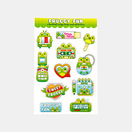 Froggy Fan Sticker Sheet