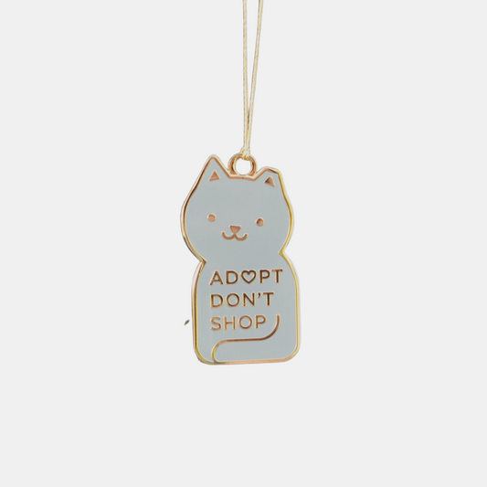 Grey Adopt Don't Shop Kitty Ornament