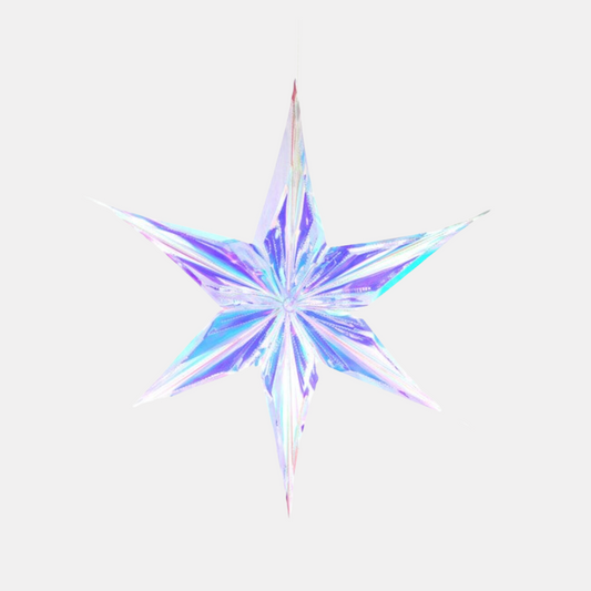 Iridescent 5 Point Star Ornament
