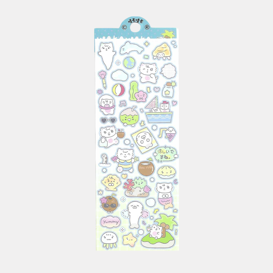 Island Cat Sticker Sheet